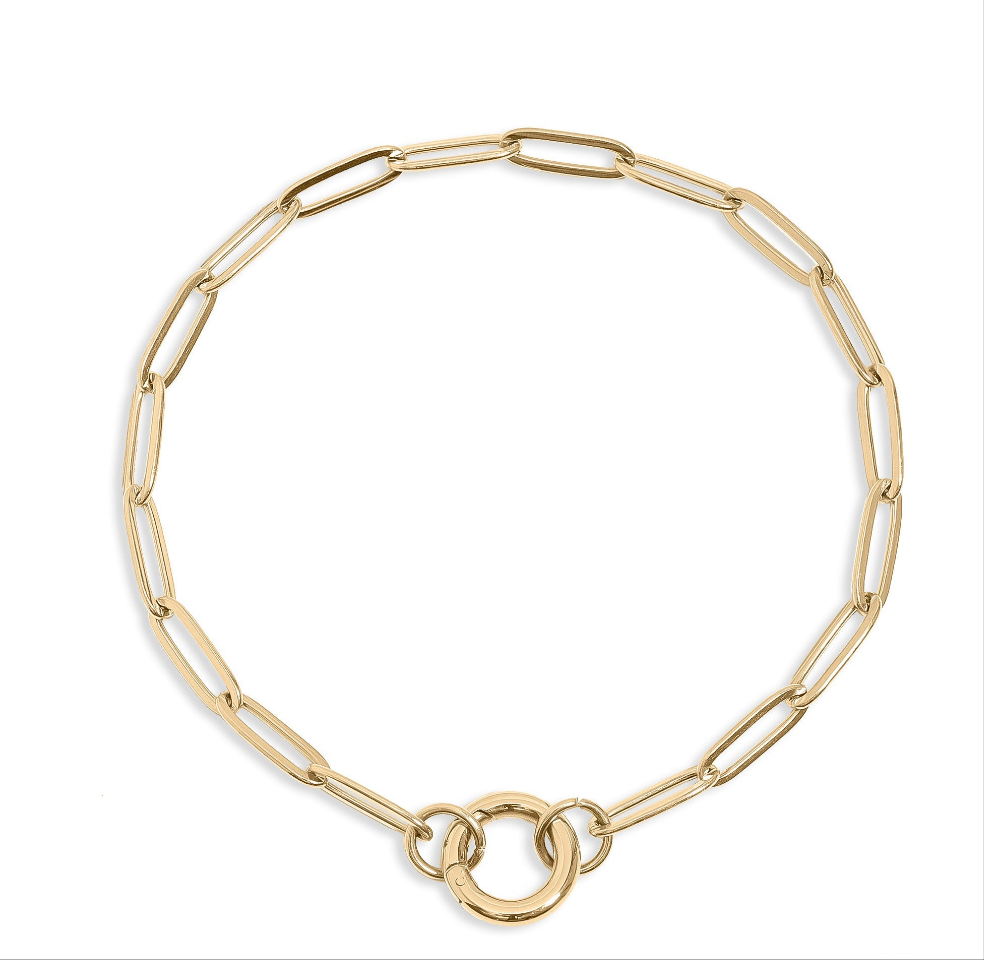 18k Gold PVD Stainless Steel Charm Bracelet