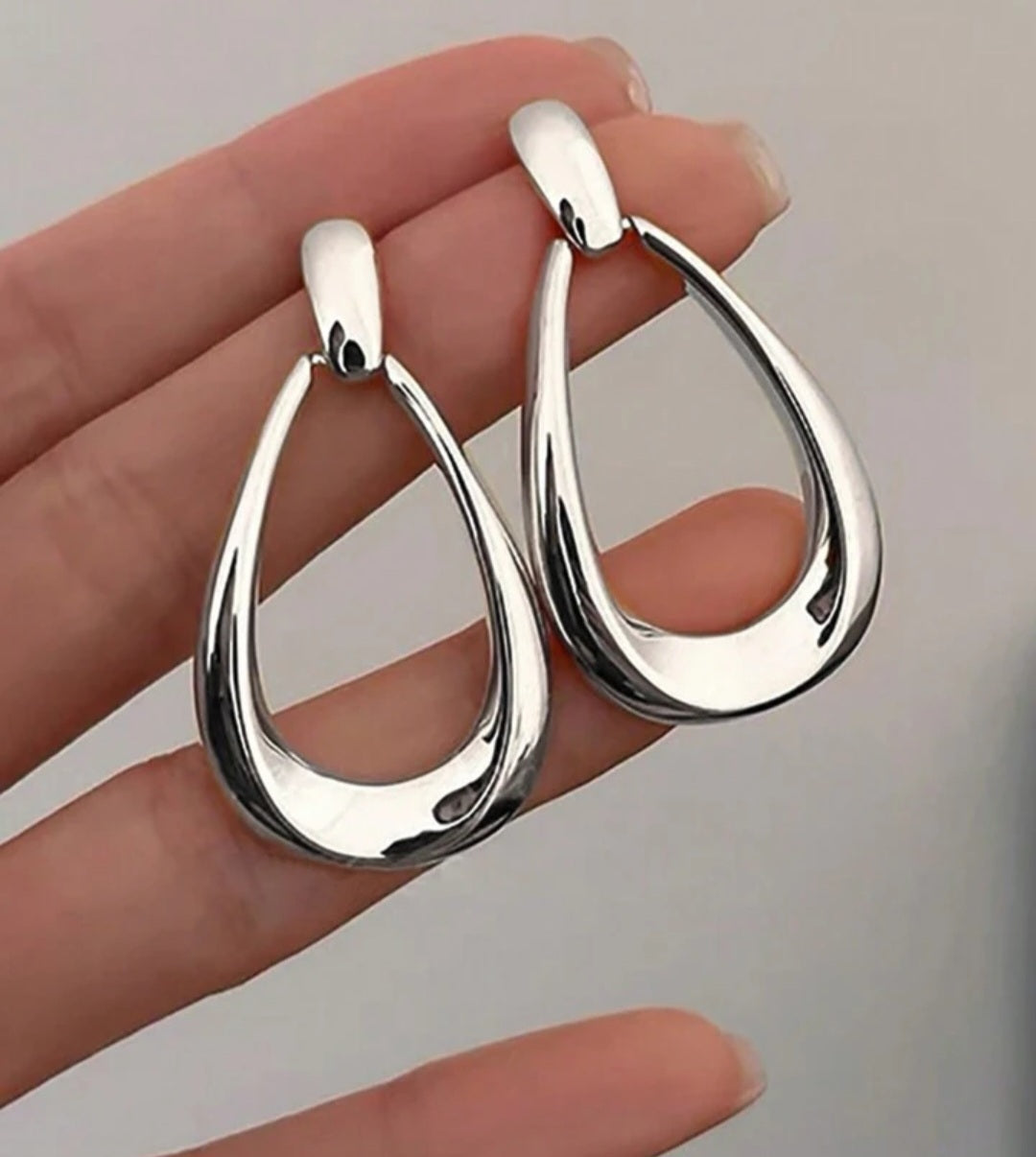 Drop Hoop Earrings