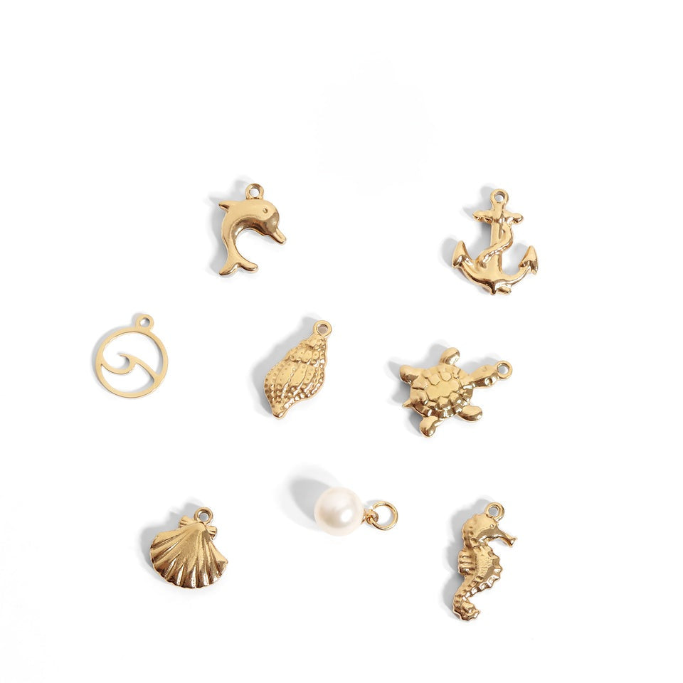 18k Gold PVD Stainless Steel Charms